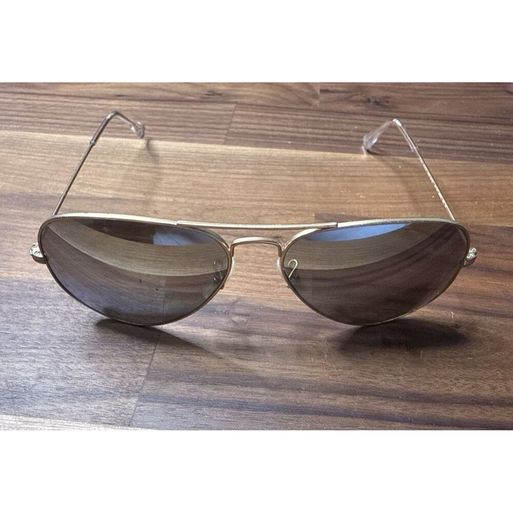 Ray-Ban RB2035 Gold Aviator Sunglasses W/ Polarized Lenses Frames Only 58-14-135